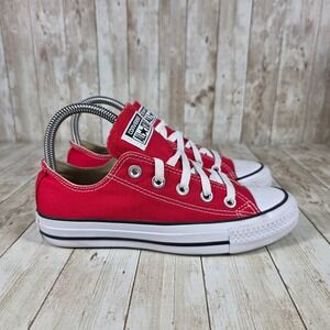 Converse All Star Chuck‎ Taylor Red Canvas Sneakers Shoes Casual Size 5.5